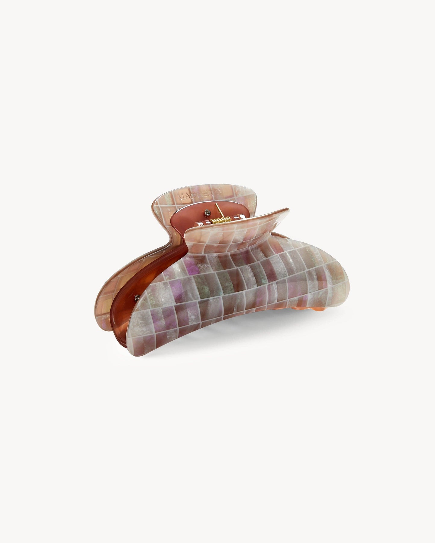 Grande Heirloom Claw in Brown Shell Checker