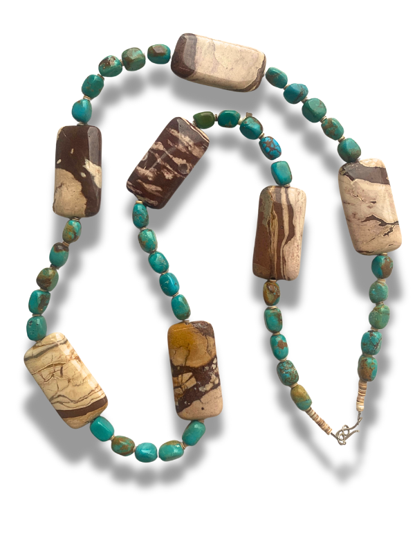 Desert Jasper and Turquoise Necklace