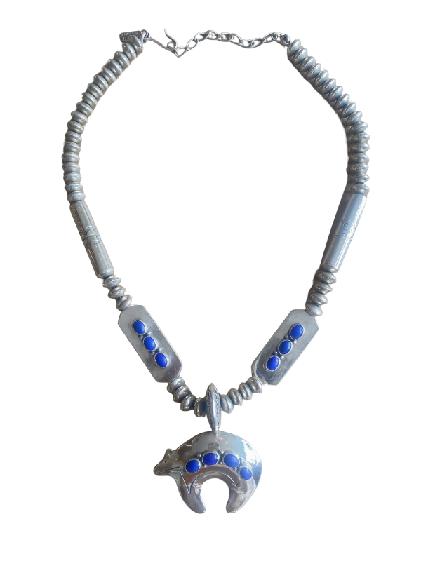 Rudy Willie Sterling Silver and Lapis Necklace
