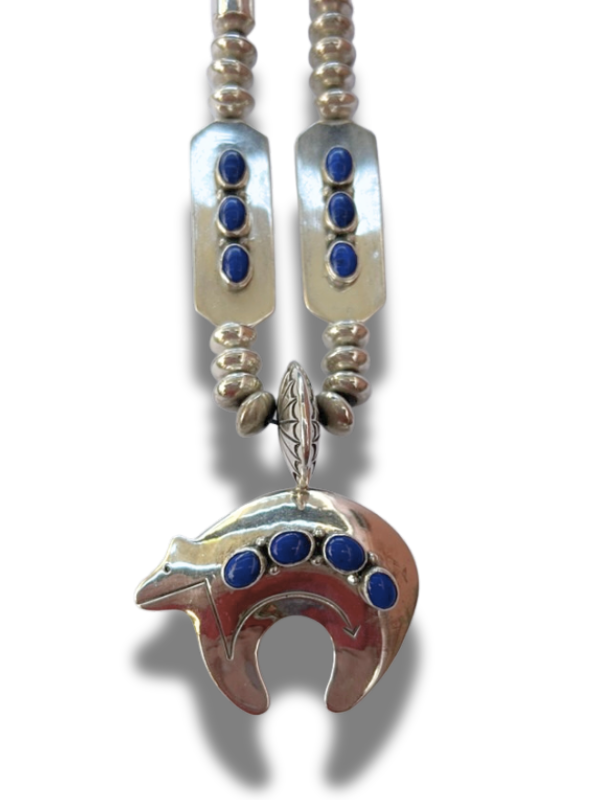 Rudy Willie Sterling Silver and Lapis Necklace
