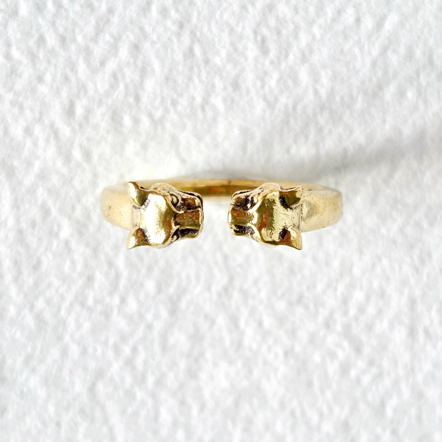 Adjustable Brass Tiger Ring