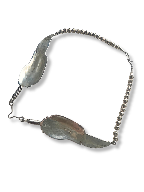 Sterling Silver Roanhorse Wings Necklace