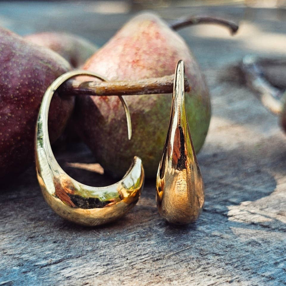 Brass Handcrafted Hoop Earrings
