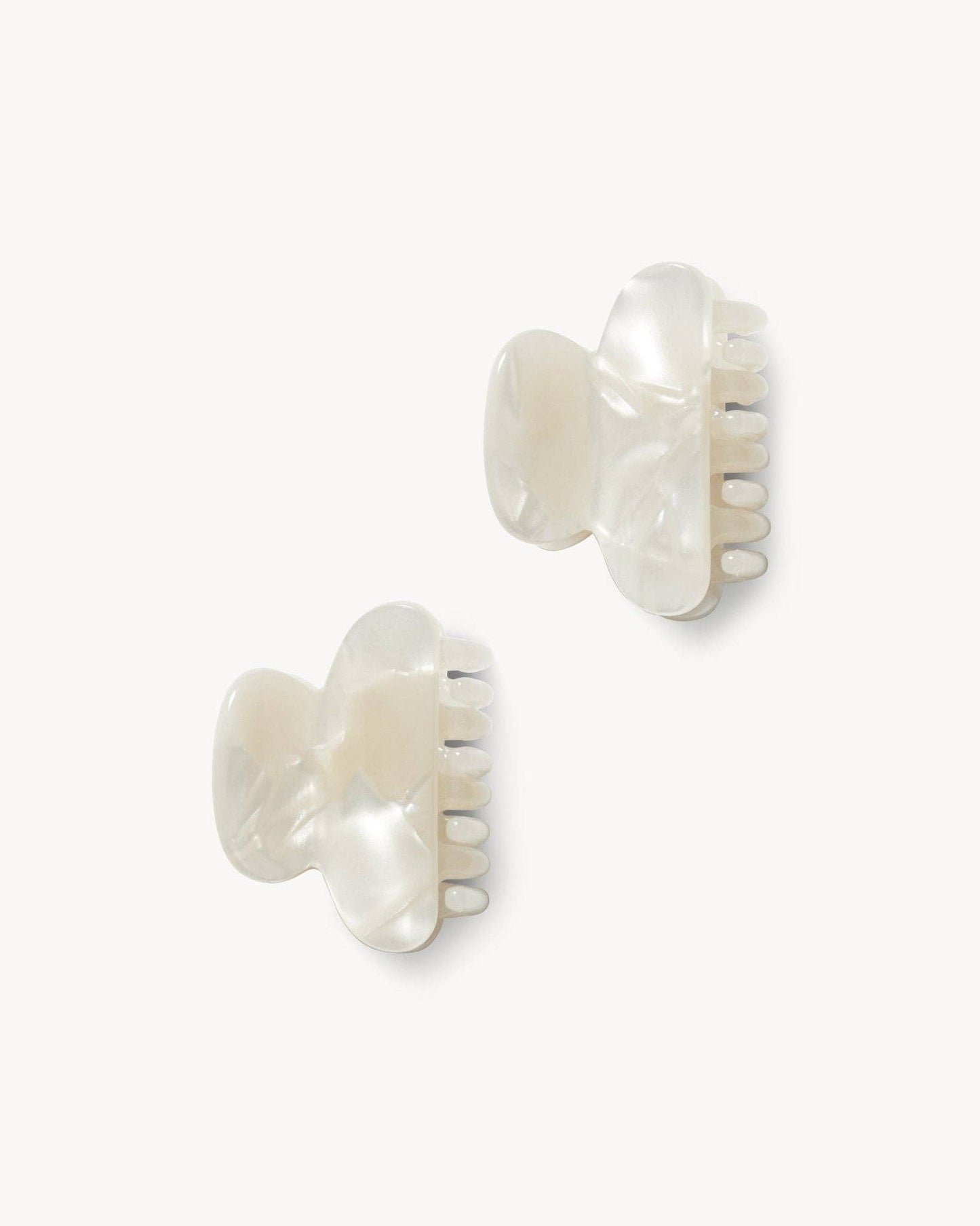 Twin Heirloom Claws in White Shell