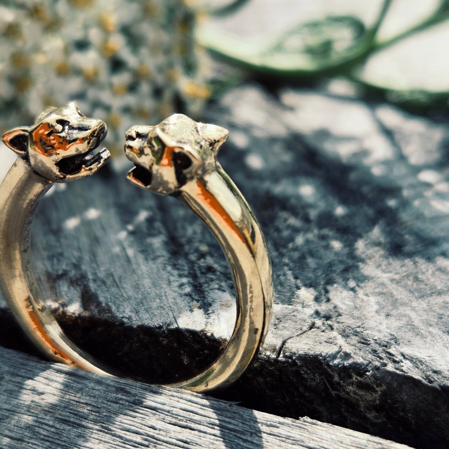 Adjustable Brass Tiger Ring