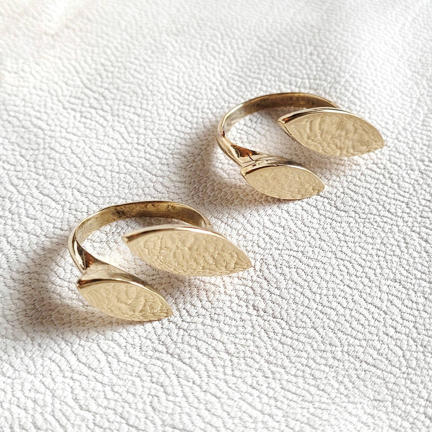 Handmade Geometric Brass Wrap Ring