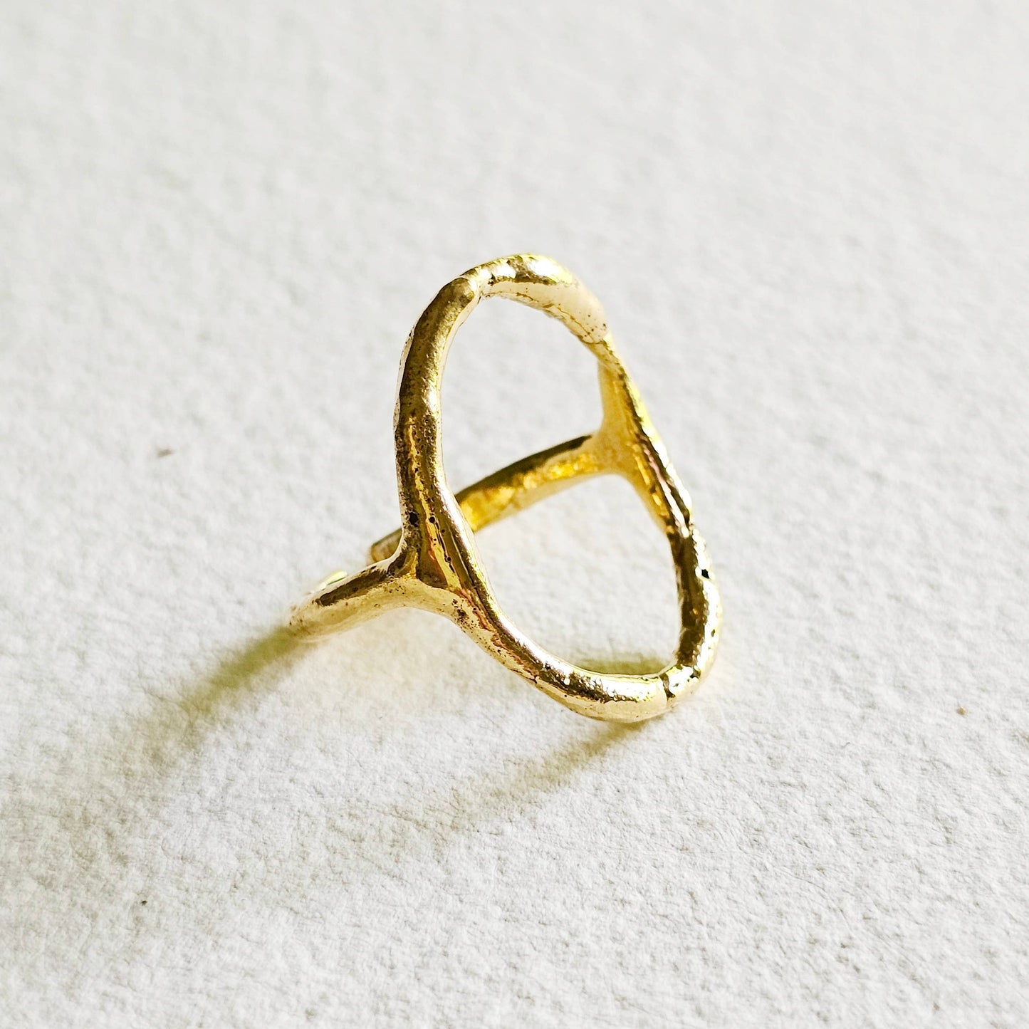 Brass Rustic Open Ring