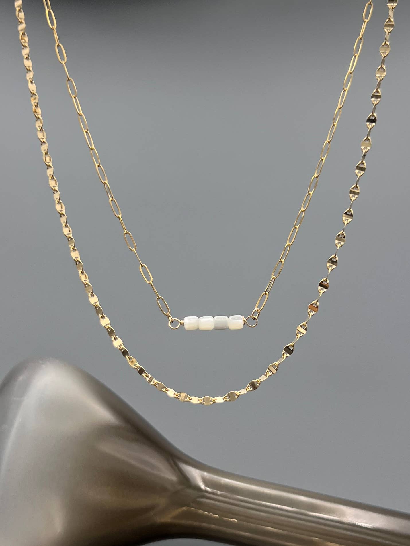 Gold Sparkle Disc Necklace