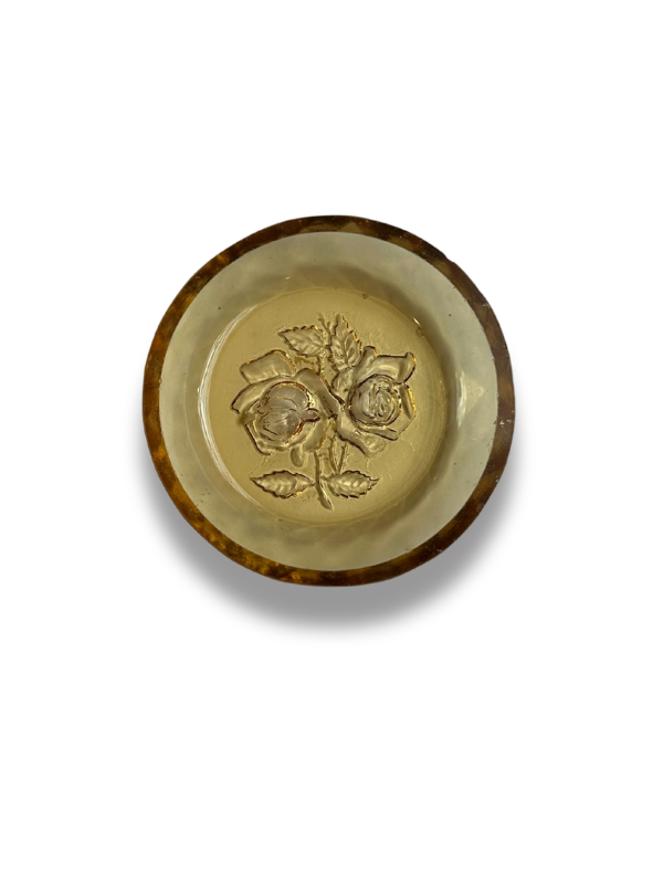 Roses Czech Glass Salt Cellars