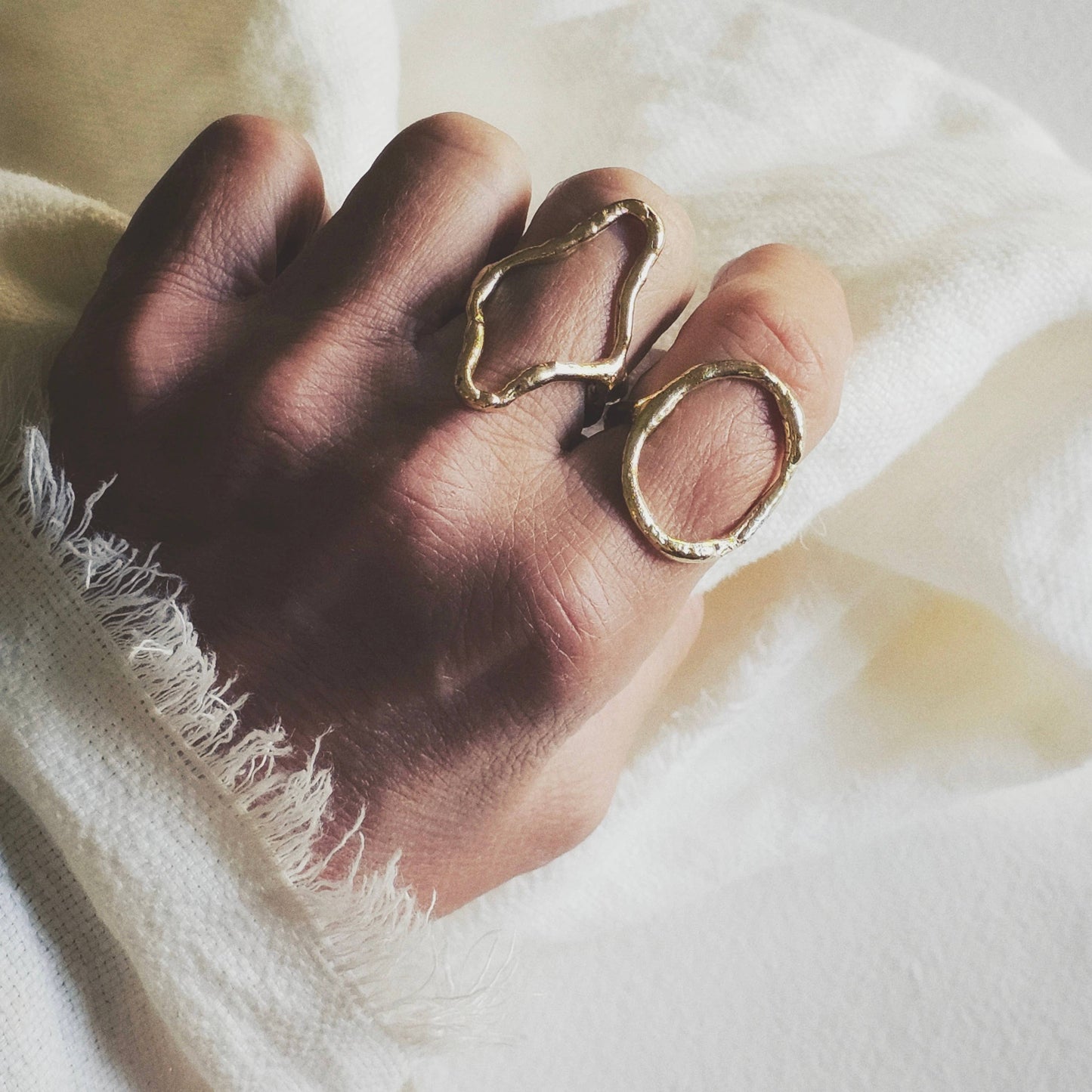 Brass Rustic Open Ring