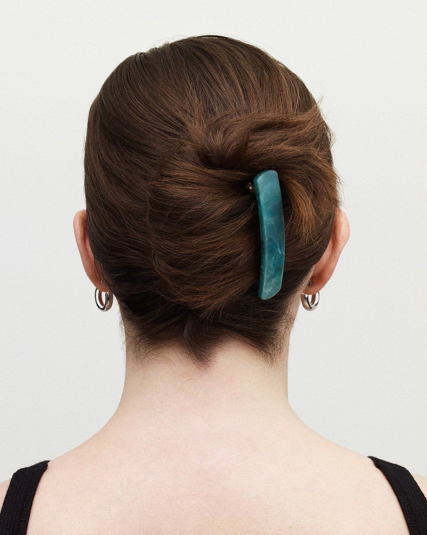 No. 3 Heirloom Barrette in Black Marble