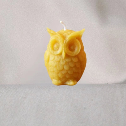 Owl Beeswax Candle