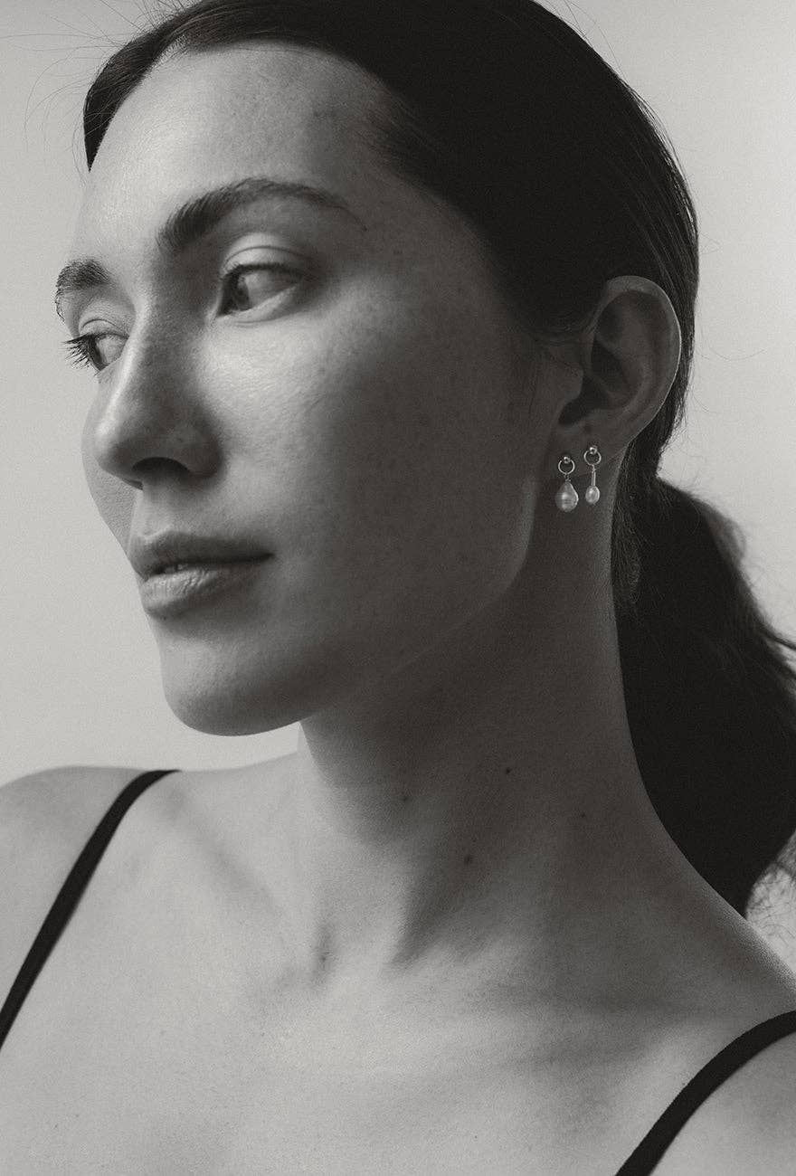 Balle Pearl Studs Sterling Silver