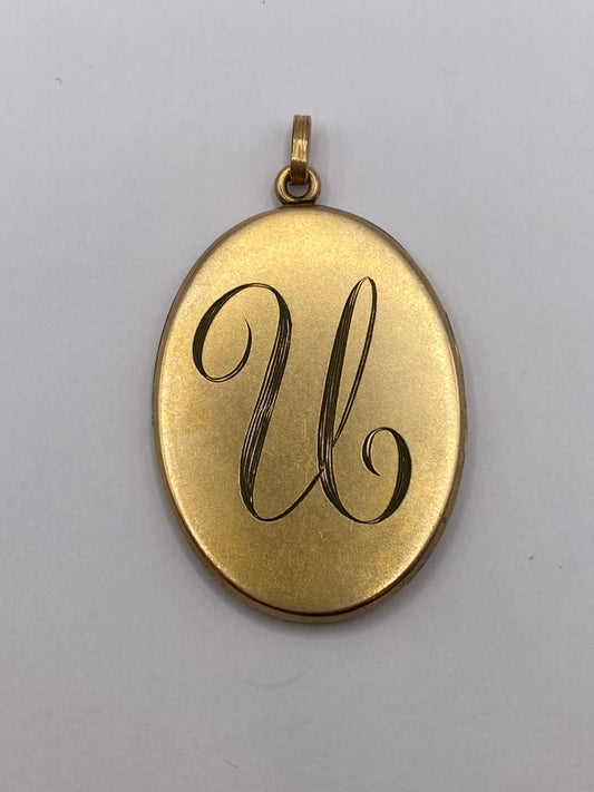 Gold Filled Victorian "U" Locket