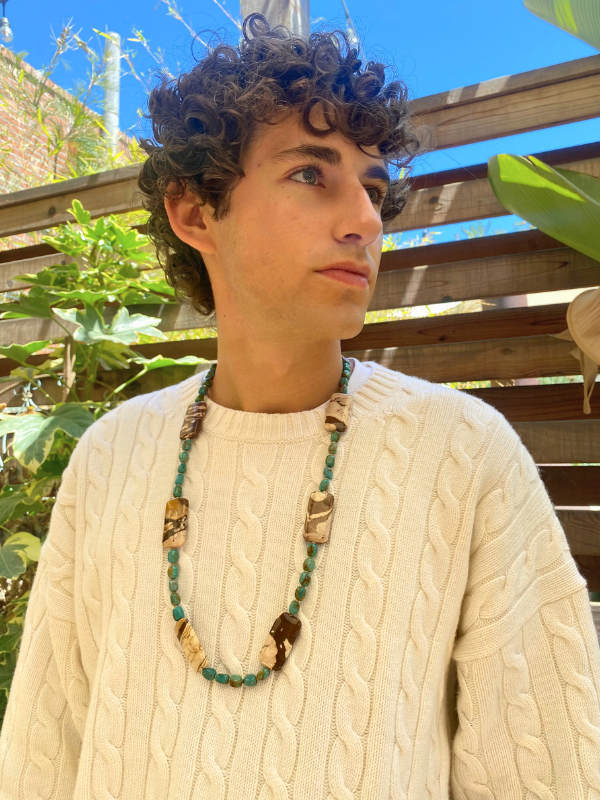 Desert Jasper and Turquoise Necklace