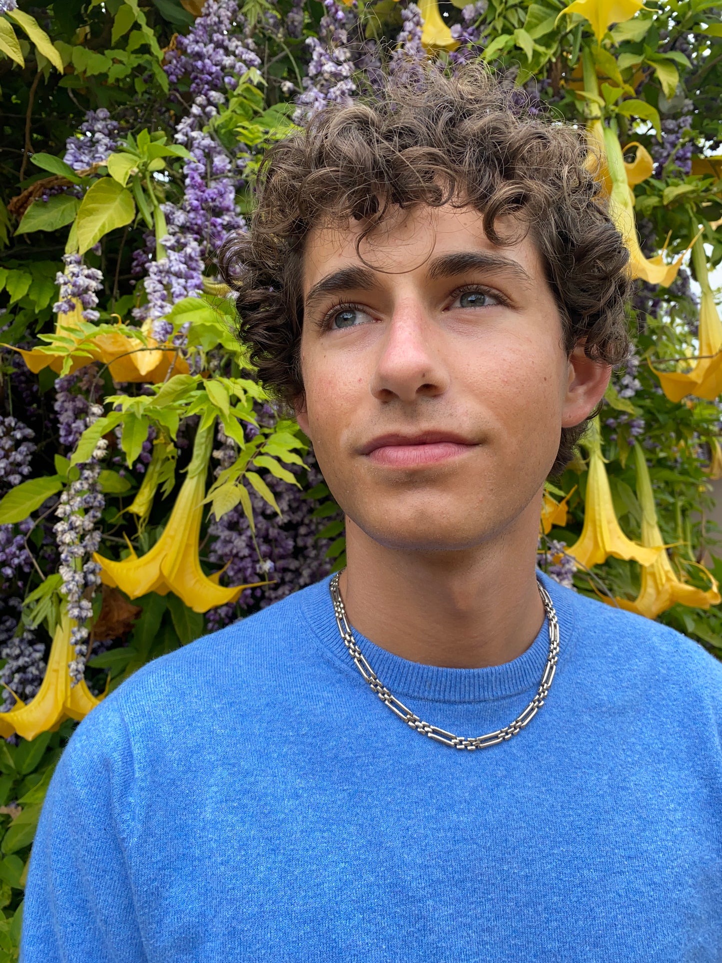 Rectangle Brick Link Silver Chain