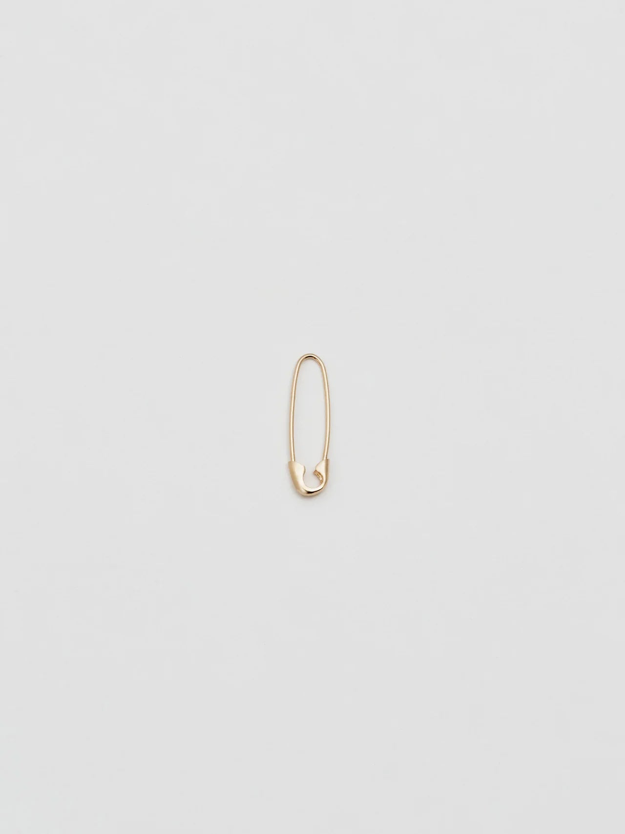 Mini Safety Pin Earrings 14K