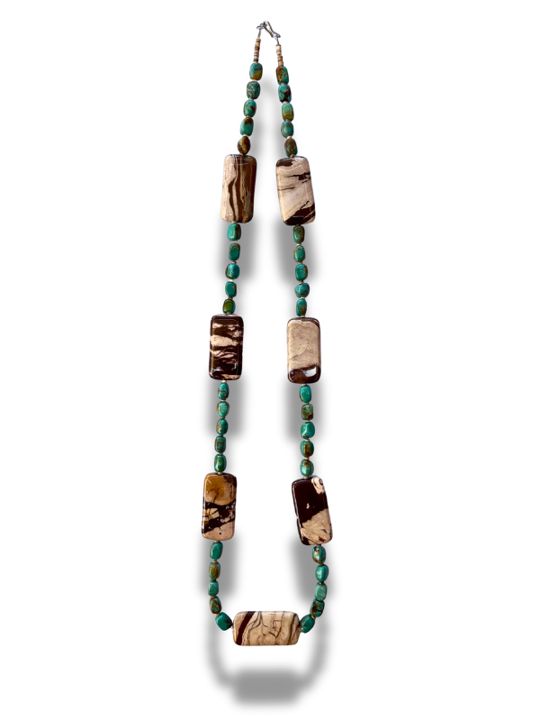 Desert Jasper and Turquoise Necklace