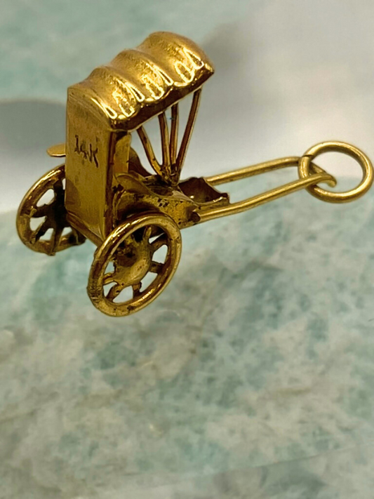 14K Rickshaw Charm