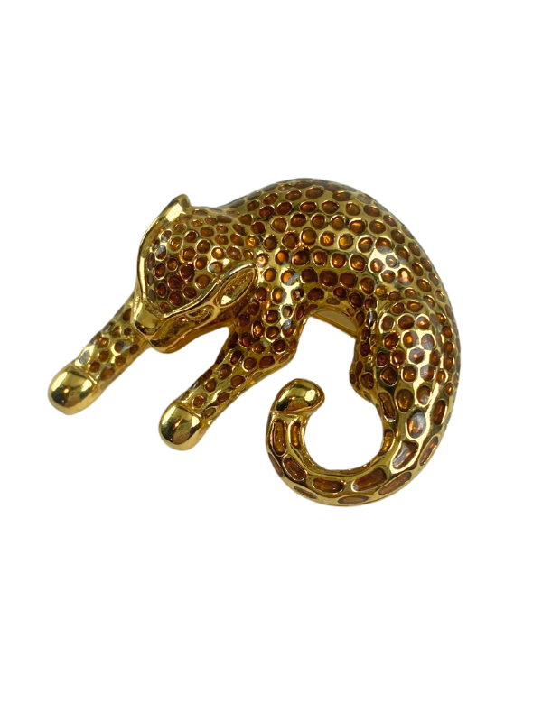 Vintage Costume Leopard Broach