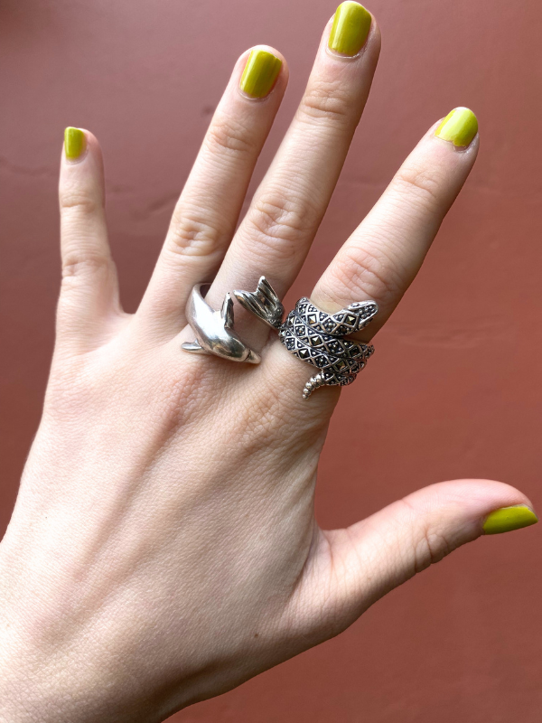 Sterling Silver Dolphin Ring
