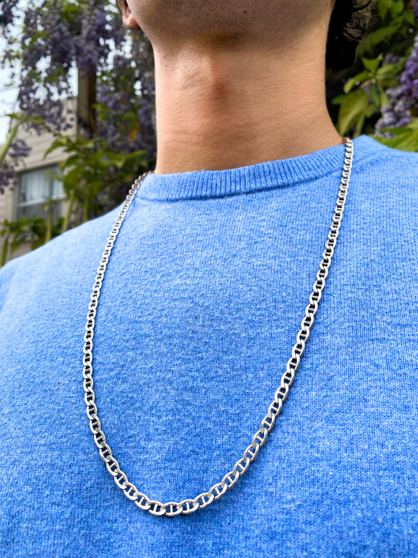 26" Oval Link Sterling Silver Chain Necklace