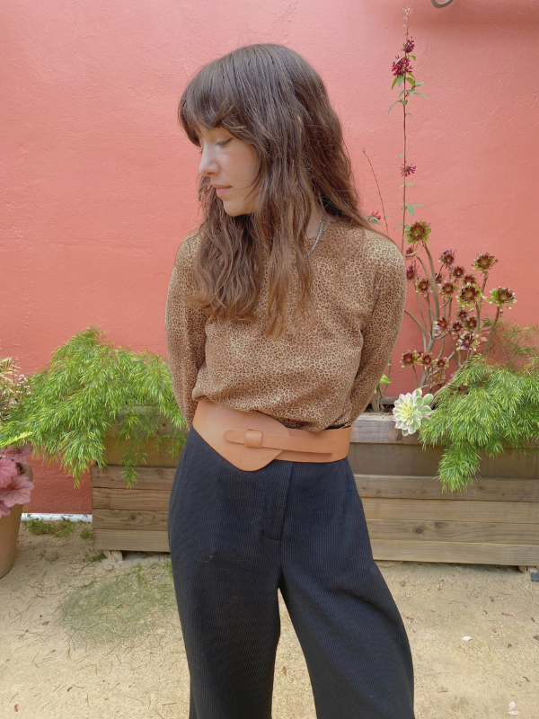 1980s Brown Leather Belt