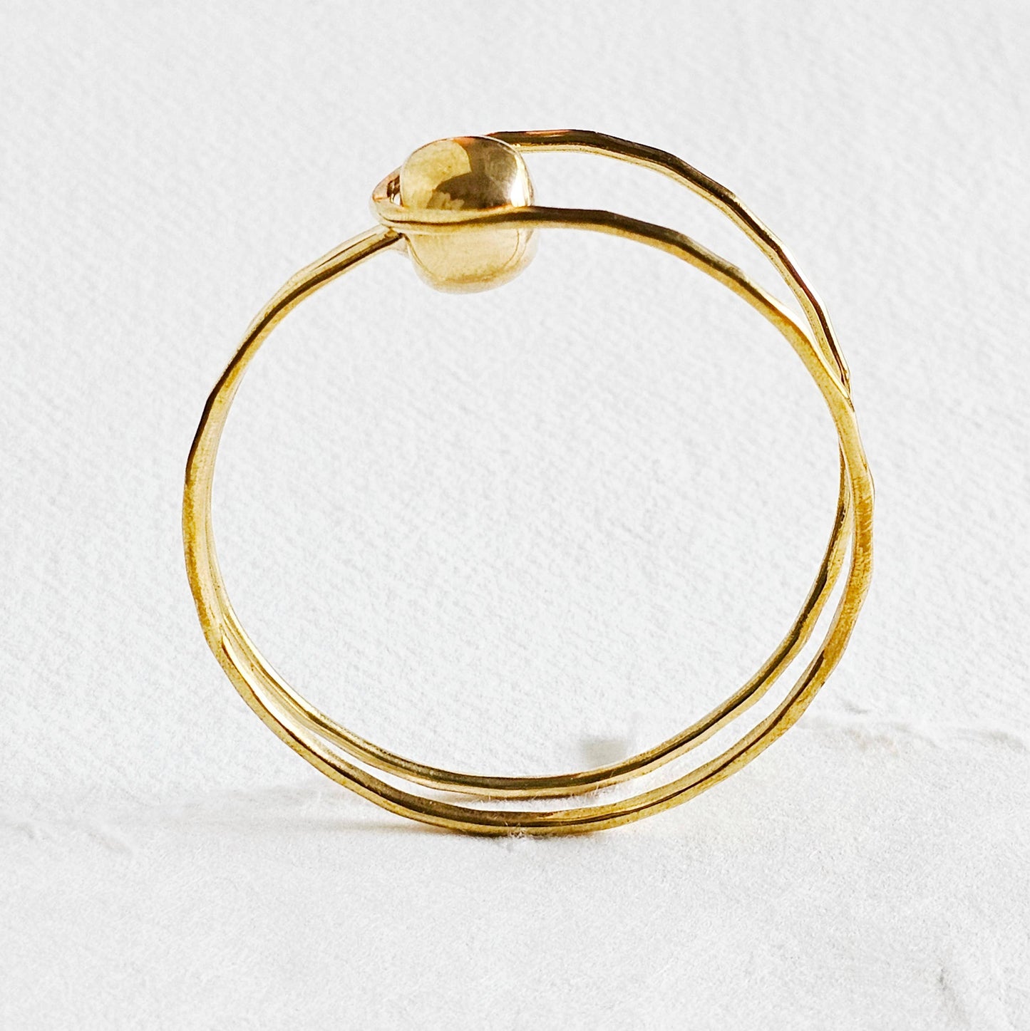 Brass Wire Sphere Bangle Bracelet