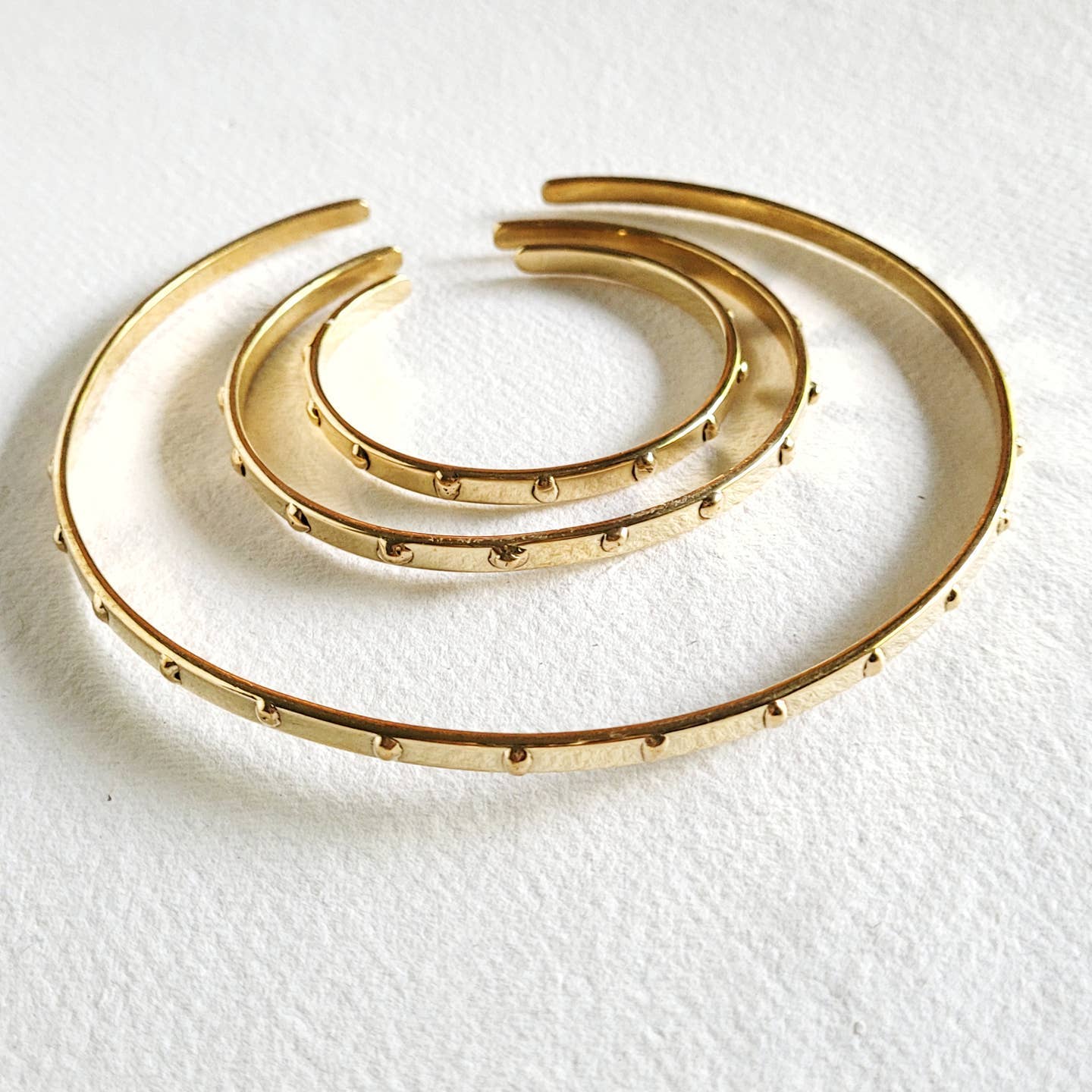 Brass droplet bangle Bisjoux exclusive
