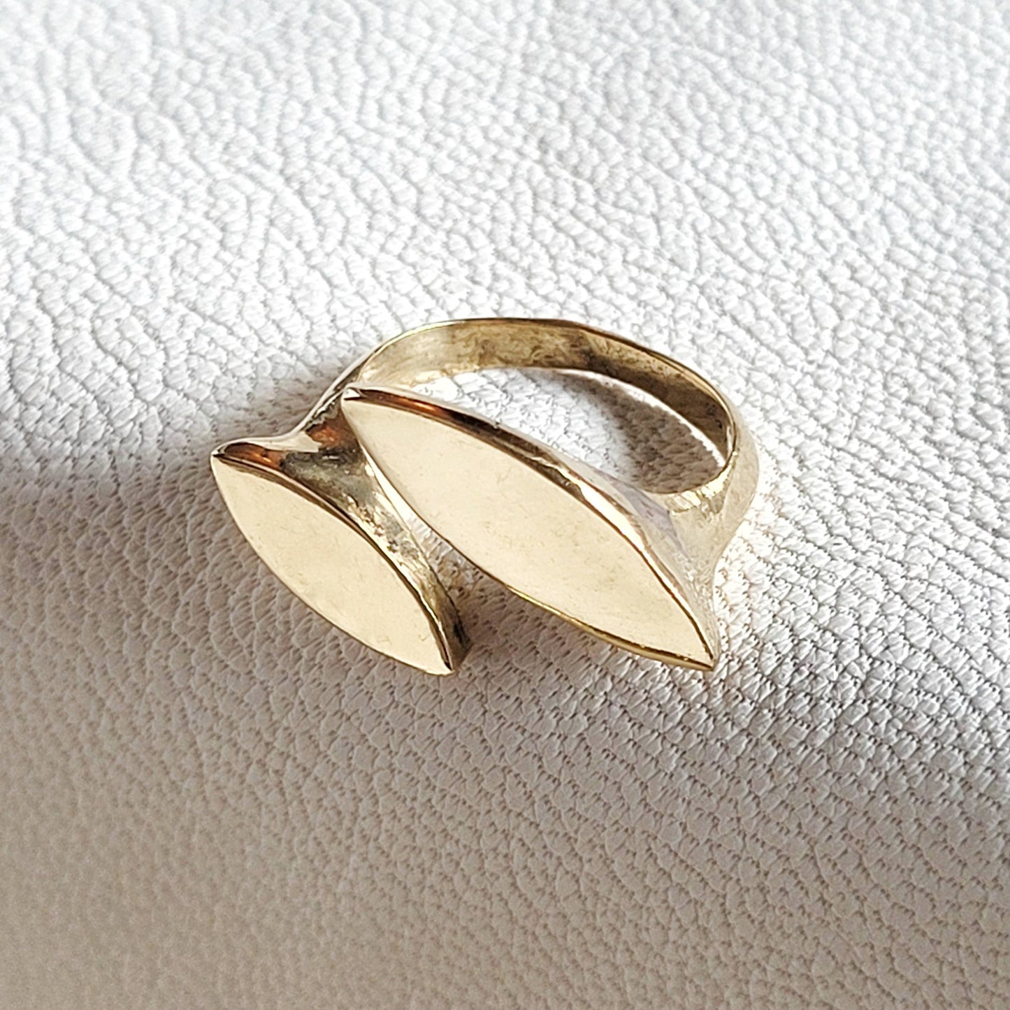 Handmade Geometric Brass Wrap Ring