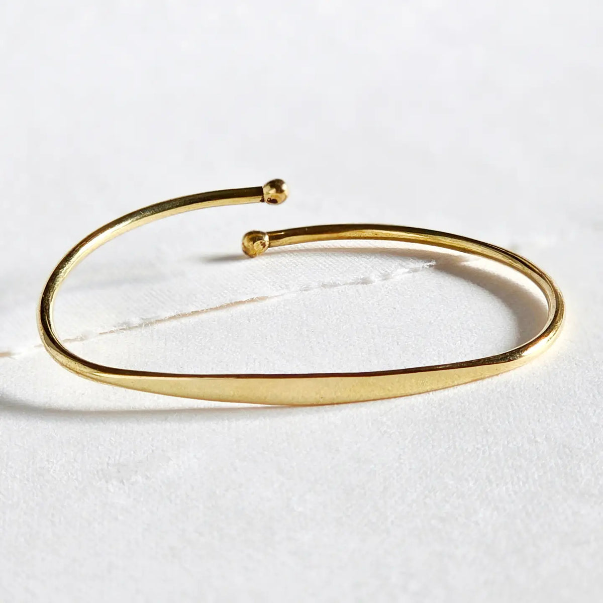 Brass Delicate Simple Band Cuff Bracelet Adjustable
