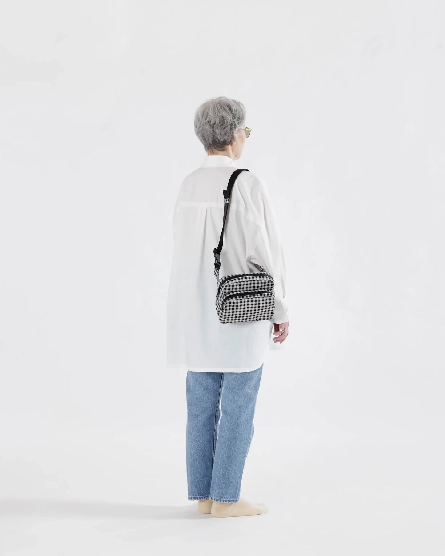 Fanny Pack - Black and White Gingham