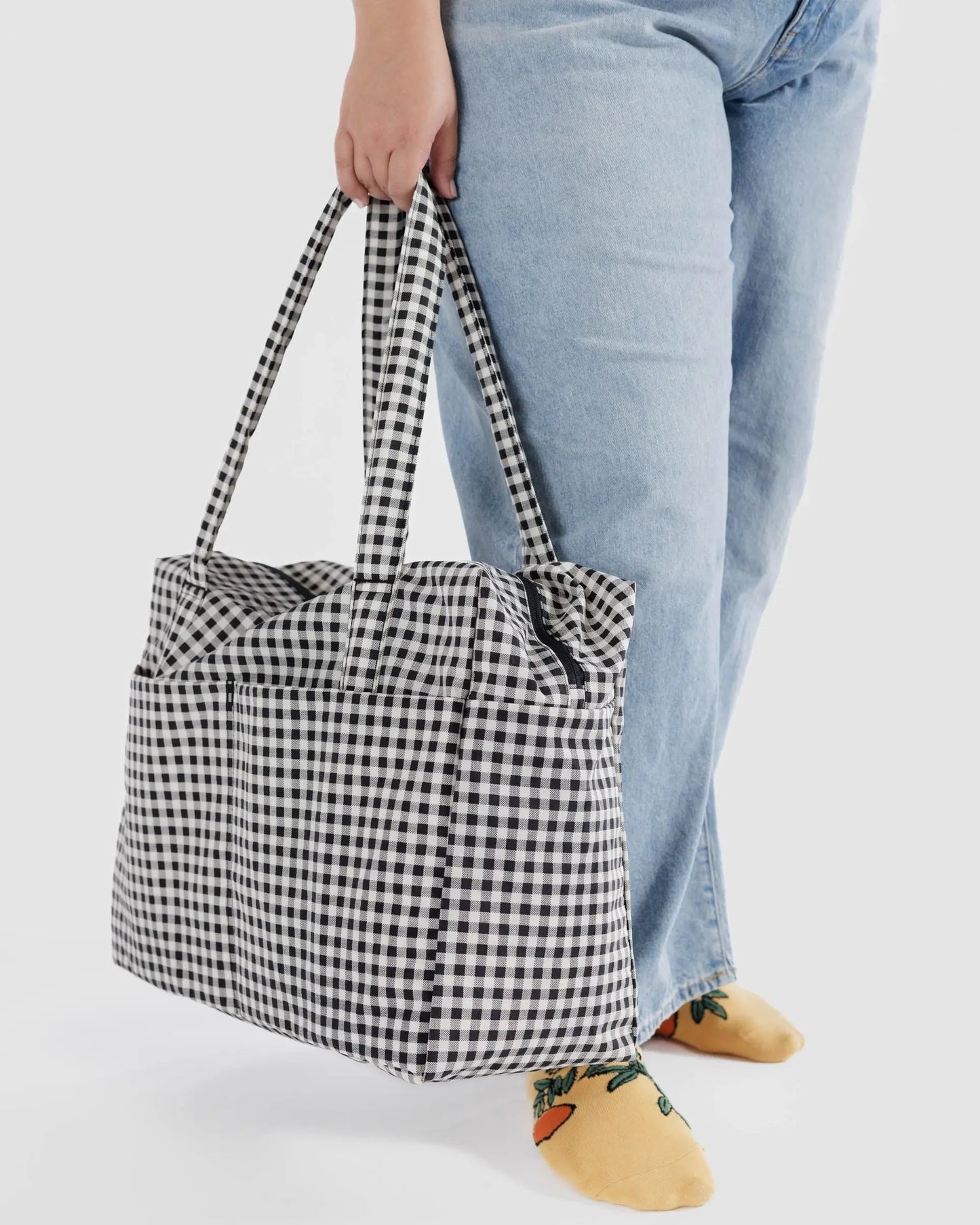 Cloud Carry On - Black and White Gingham