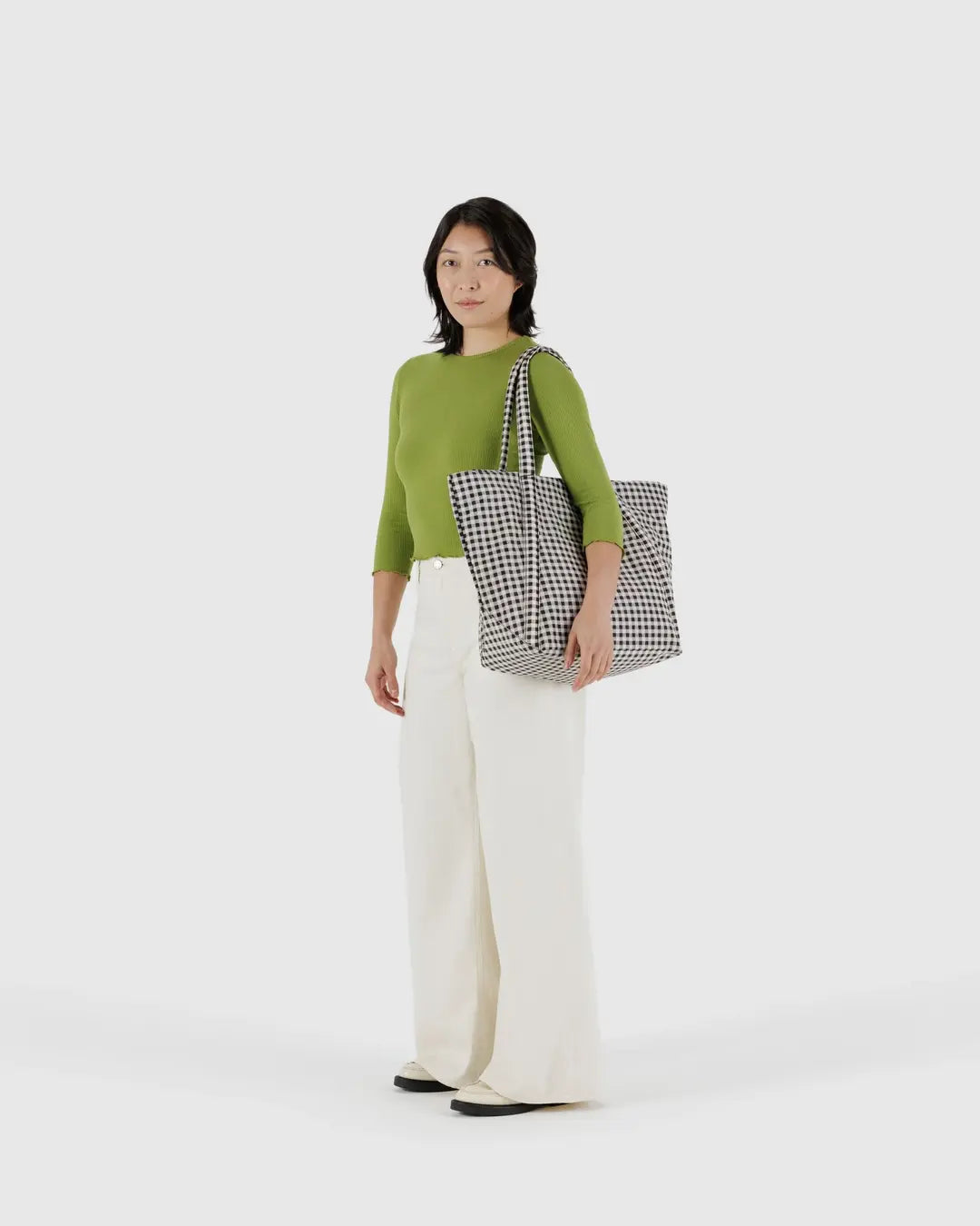 Cloud Bag - Black and White Gingham