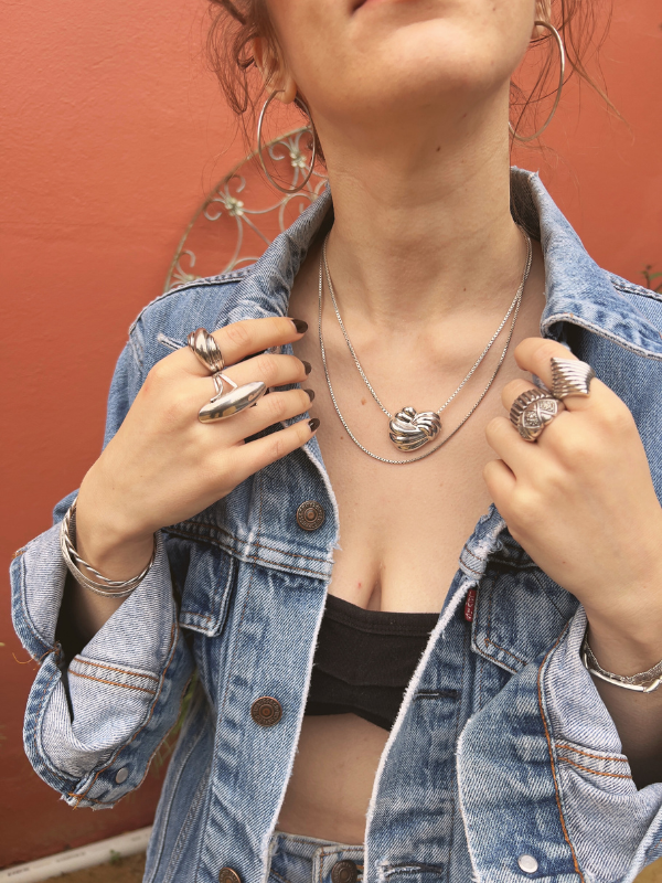 Puffy Abstract Pendant Necklace