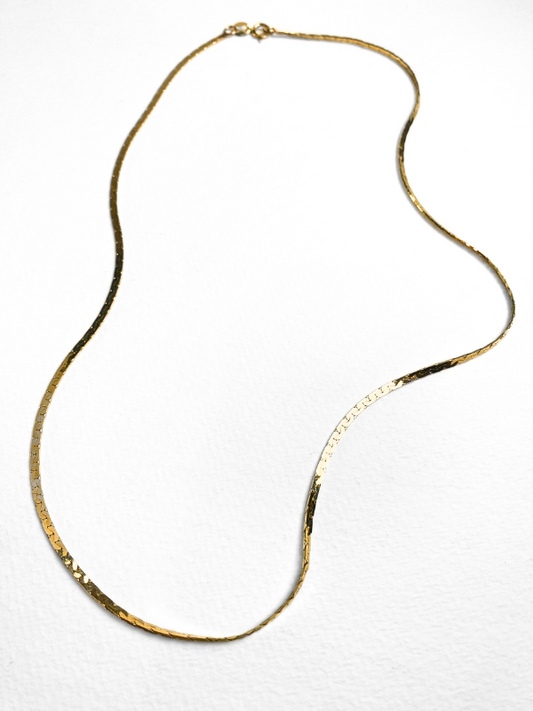15" Gold Serpentine Chain Necklace