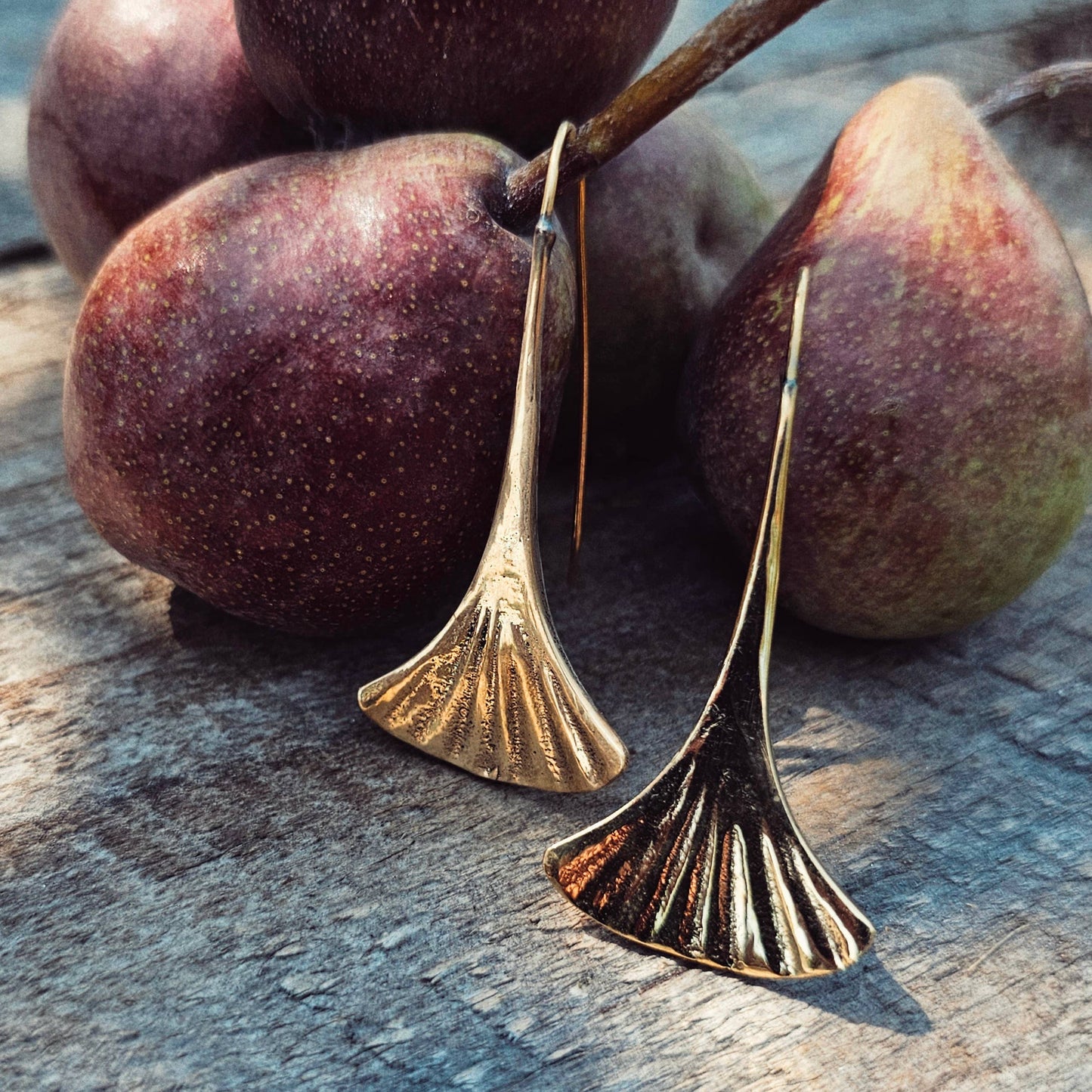 Brass Handmade Drop Flair Earrings