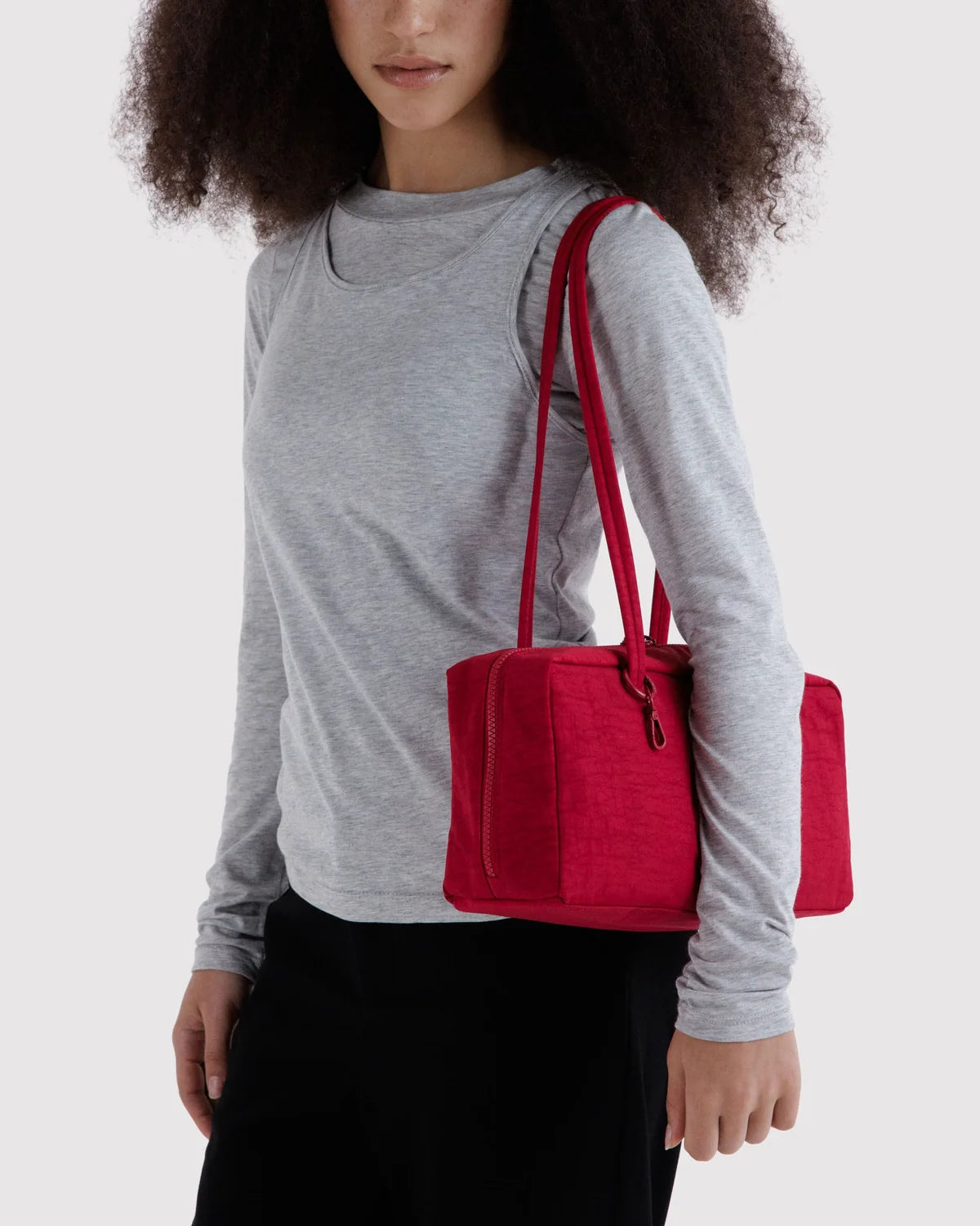 Nylon Bowler Bag - Cherry