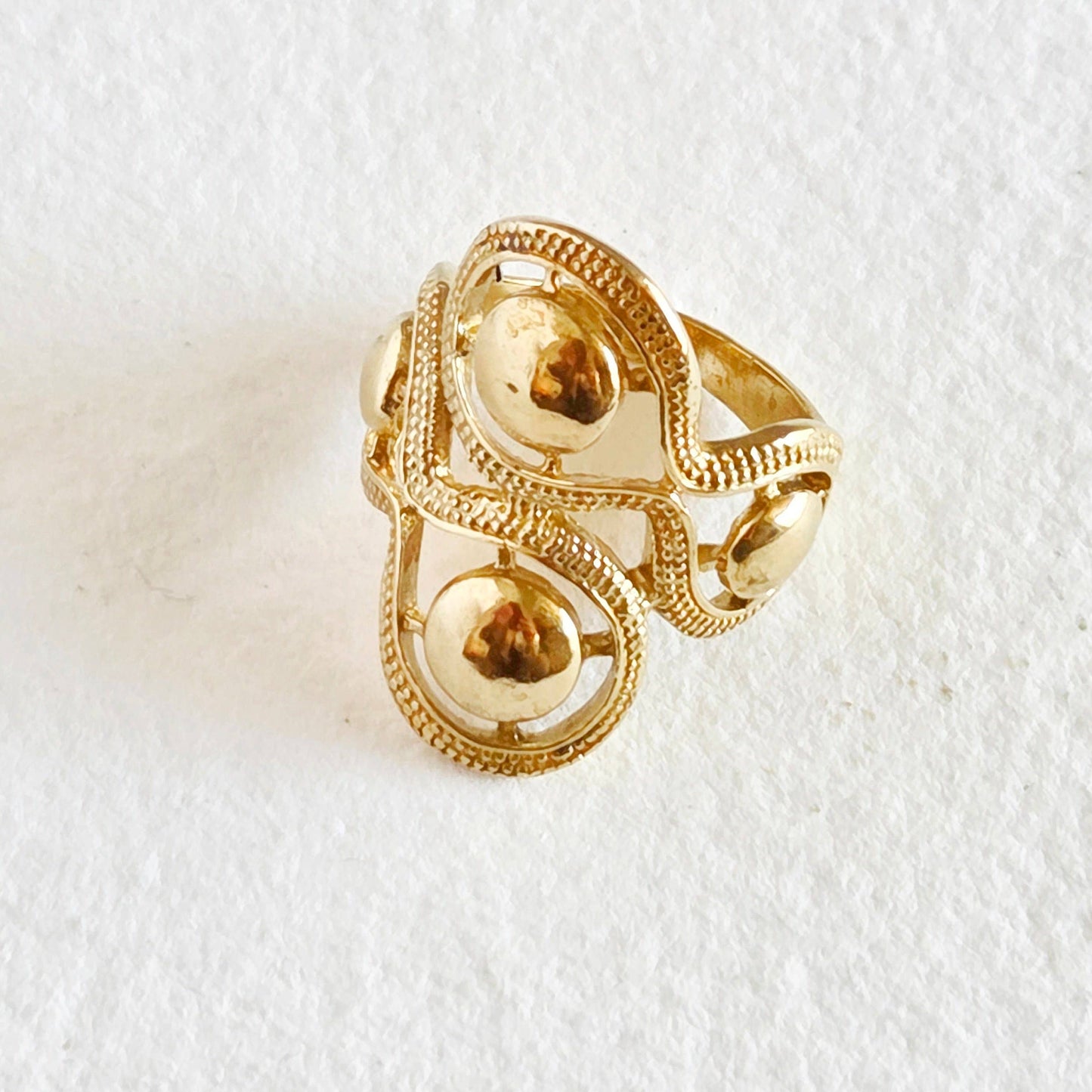 Solid Brass Baroque Ring