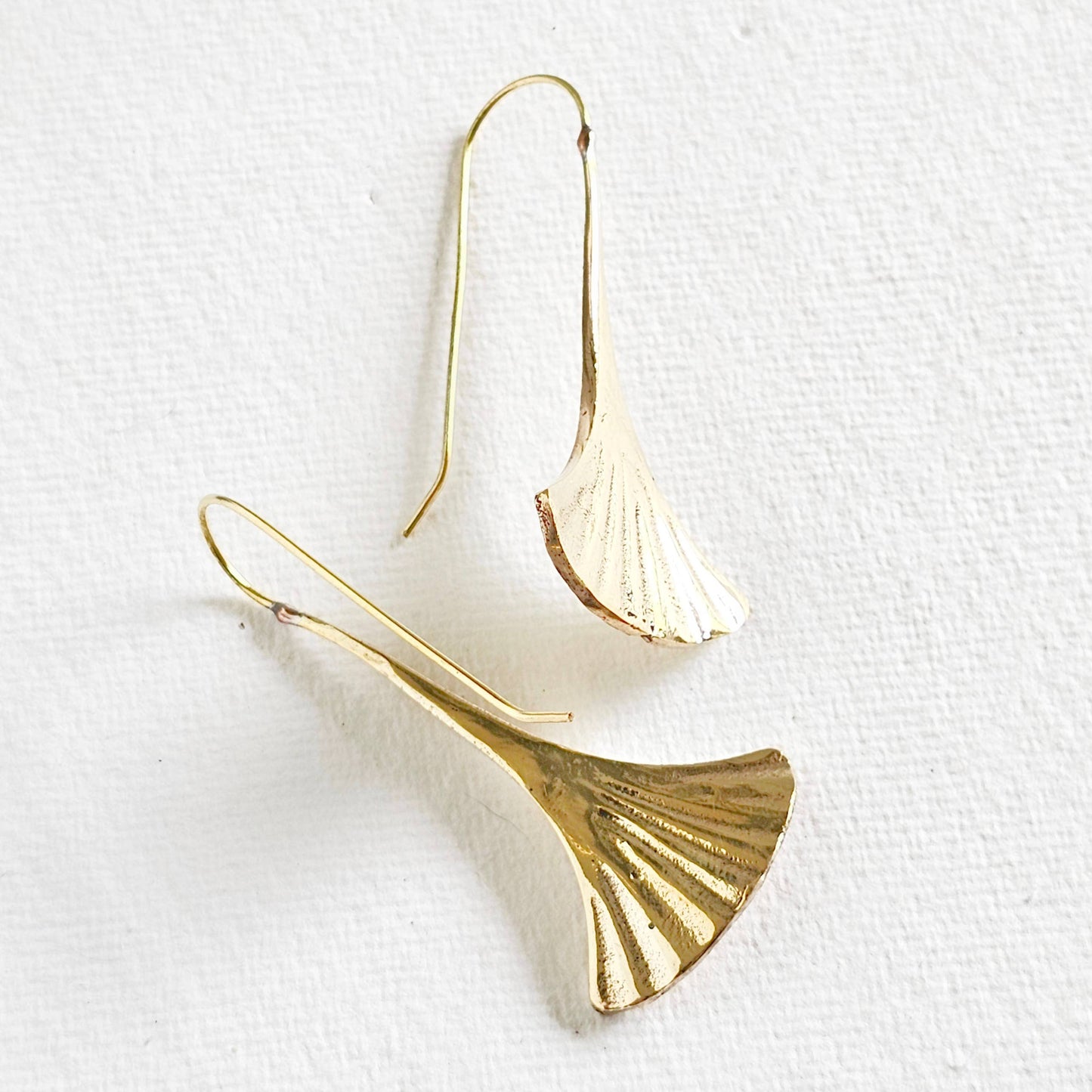 Brass Handmade Drop Flair Earrings