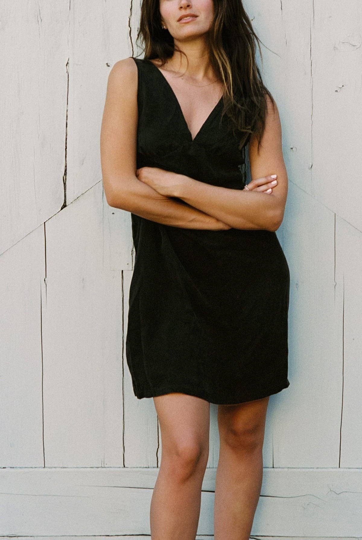 Cupro V Dress