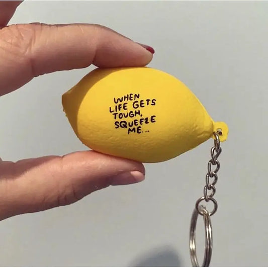 Lemon Stress Ball Keychain