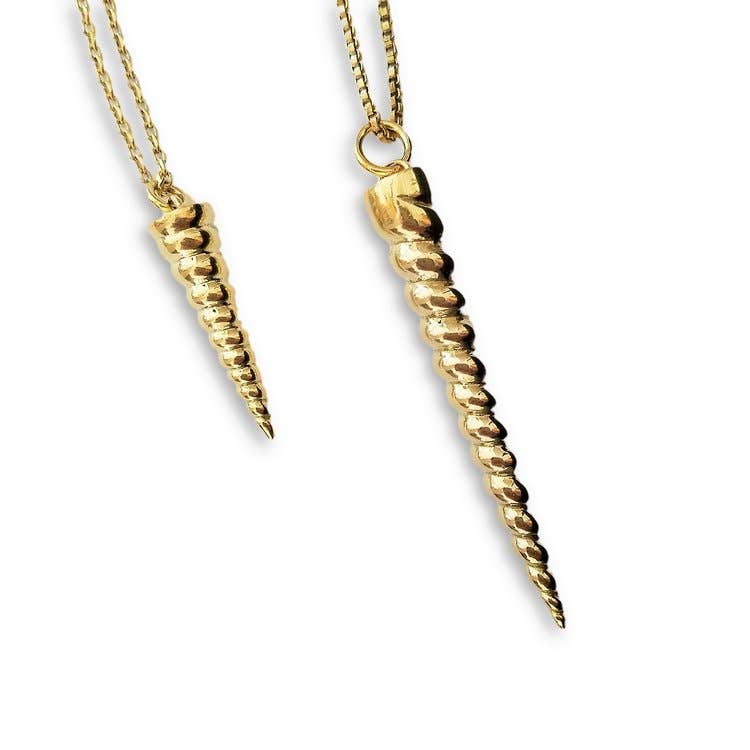 Unicorn Horn Twist Pendant Chain Necklace