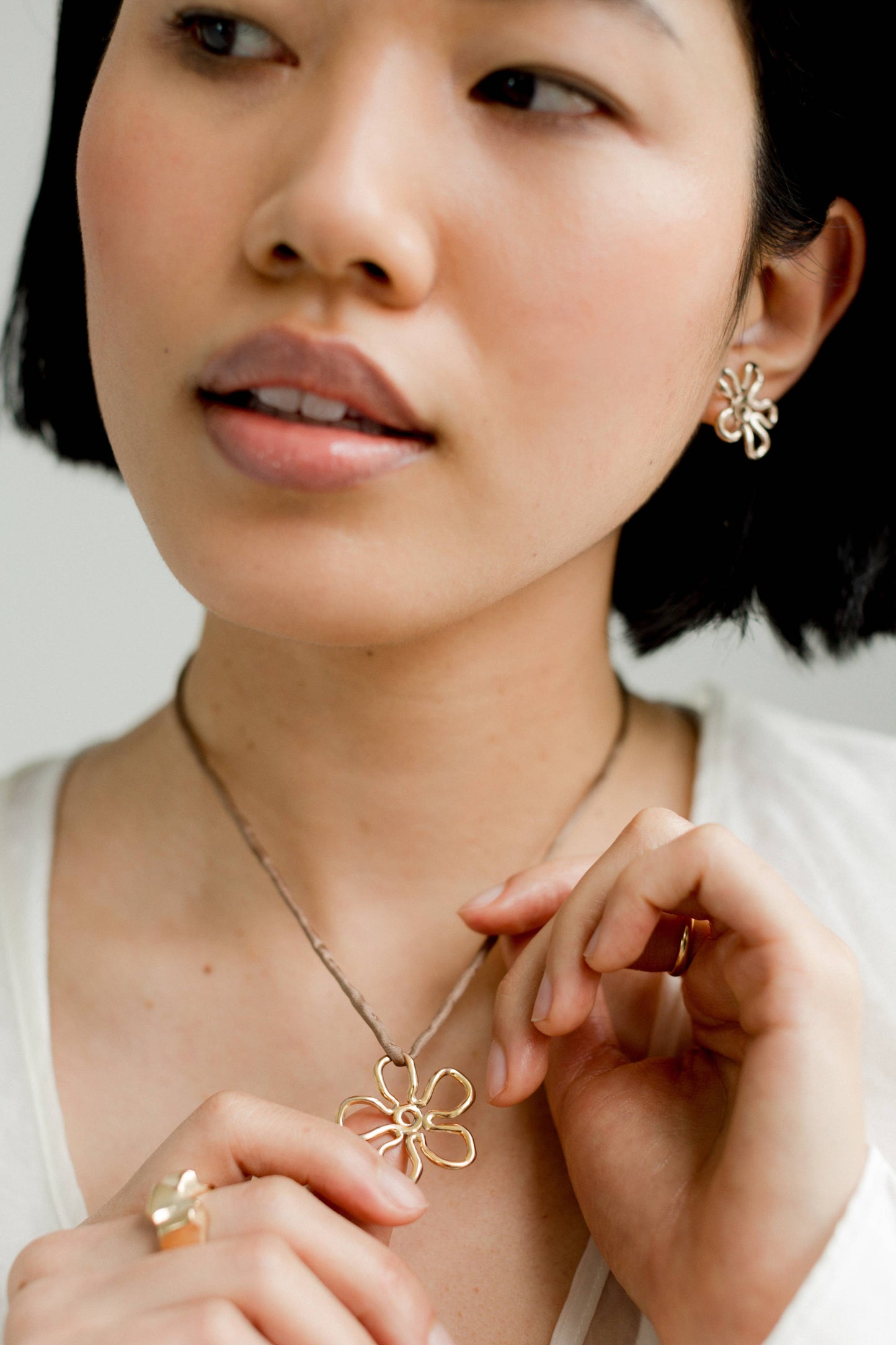 Flora on Raw Silk