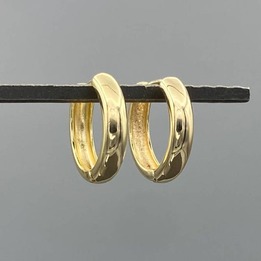 Gold Medium Rounded Clicker Hoops