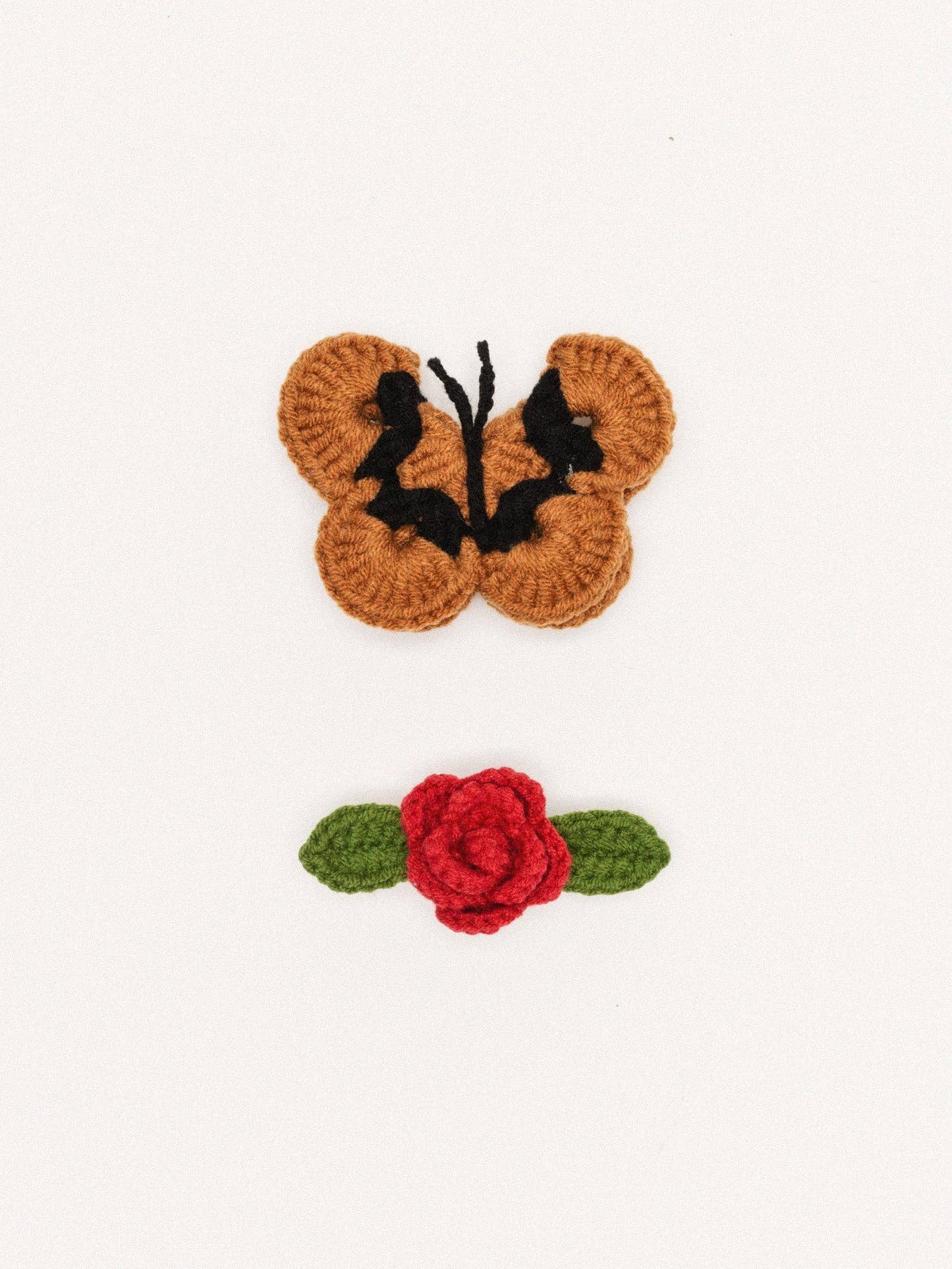 Butterfly Garden Crochet Hair Clips
