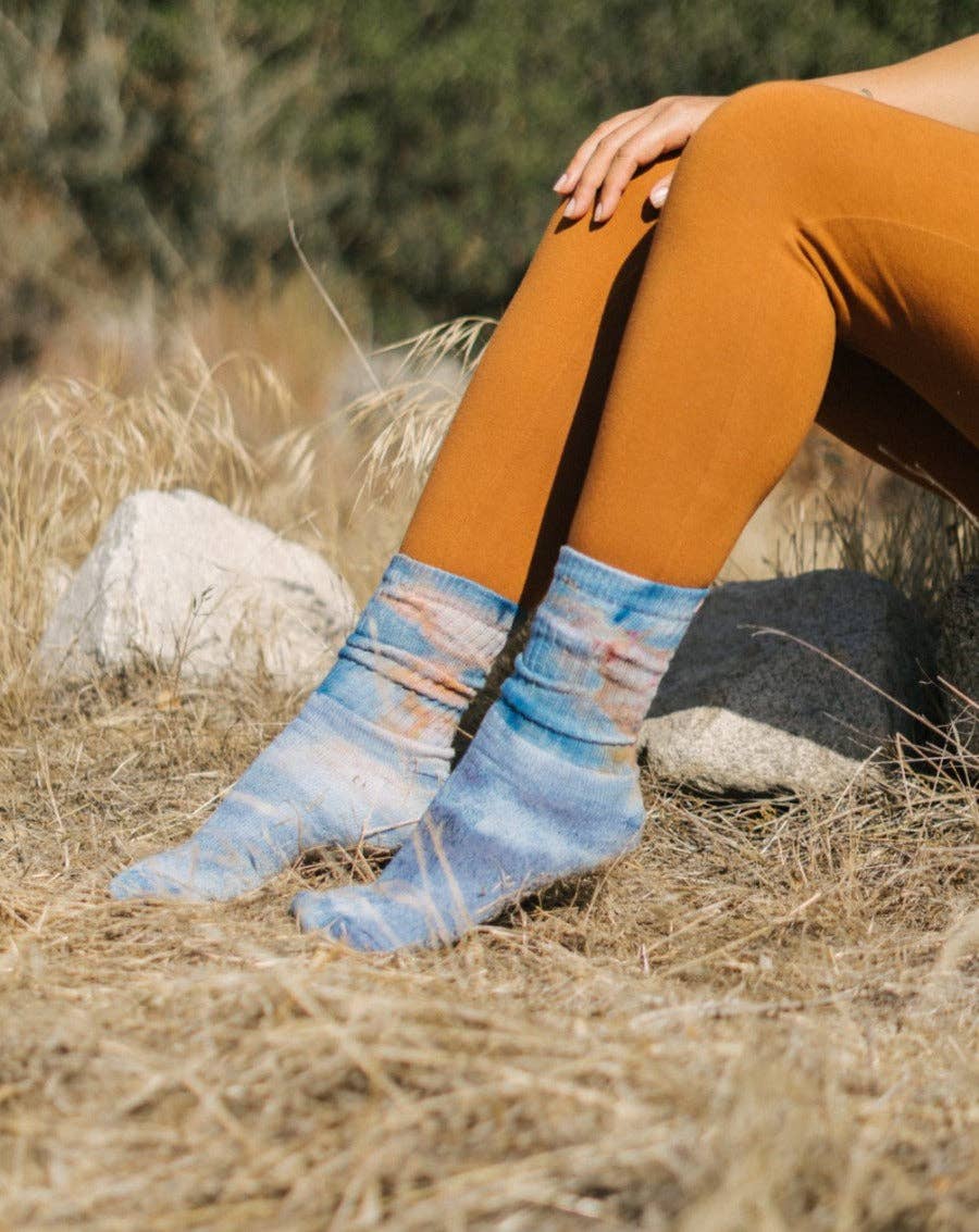 Hand Dyed Organic Cotton Crew Socks in 12 colors