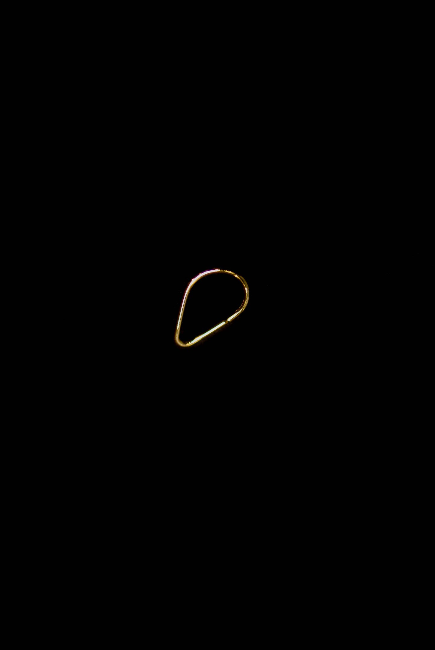 Triangle Huggie Hoop, Solid 14K Gold