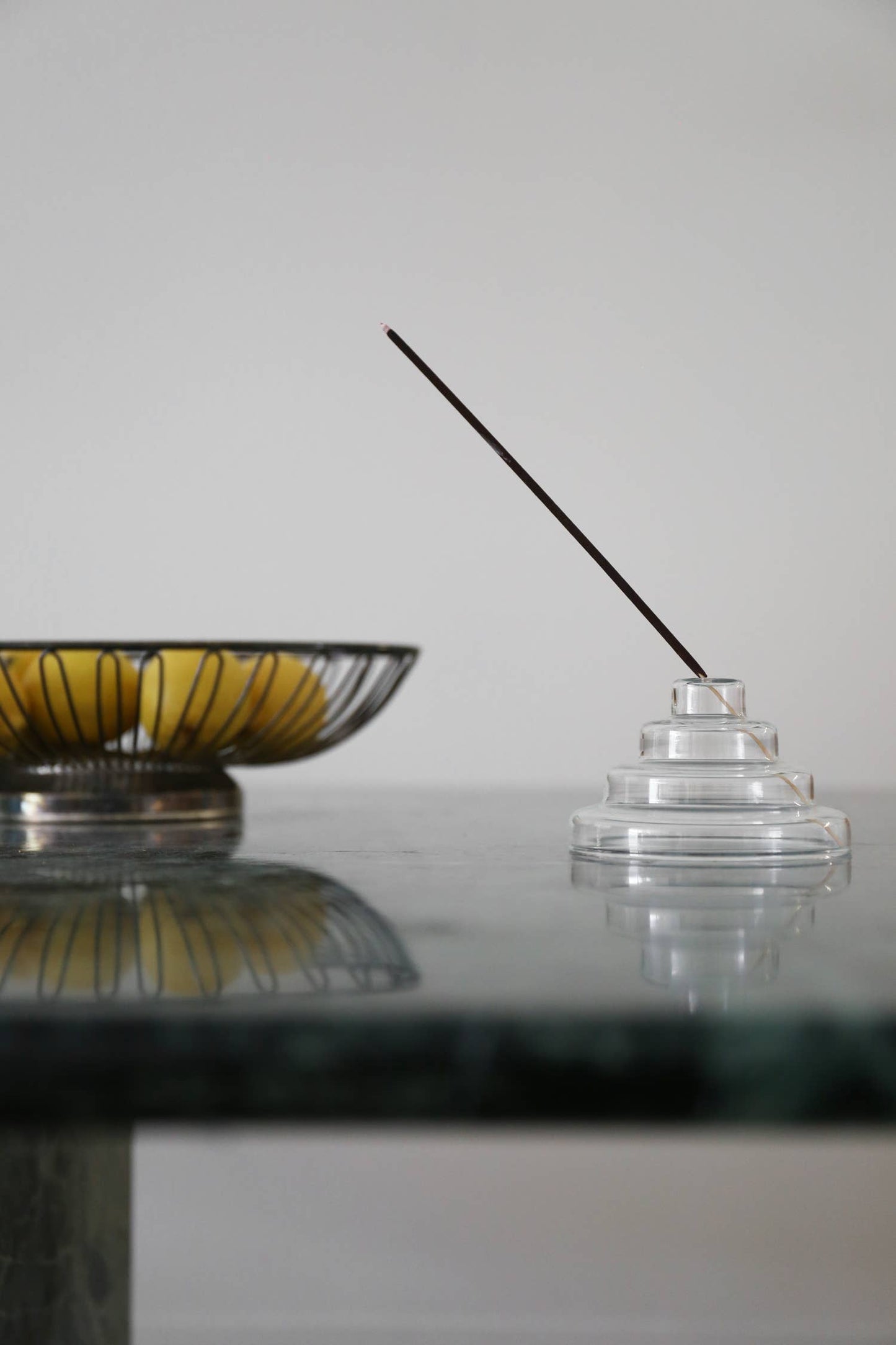 Glass Meso Incense Holder - Clear