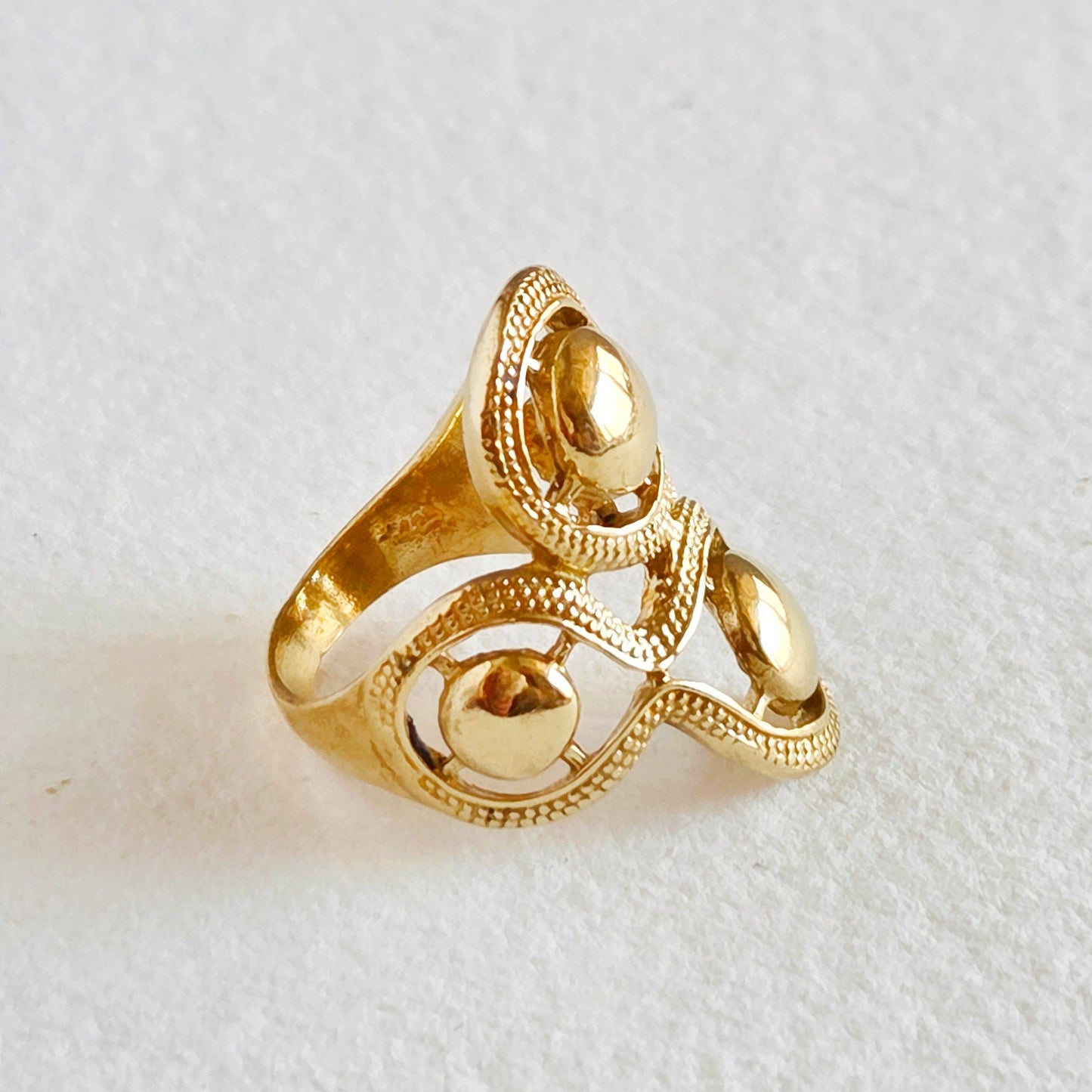 Solid Brass Baroque Ring